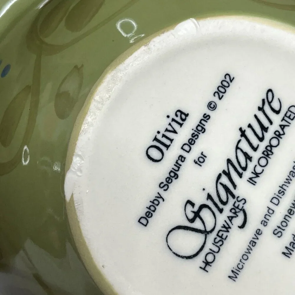 3-Section Ceramic Serving Dish w/Handle Olivia Debby Segura Signature Housewares